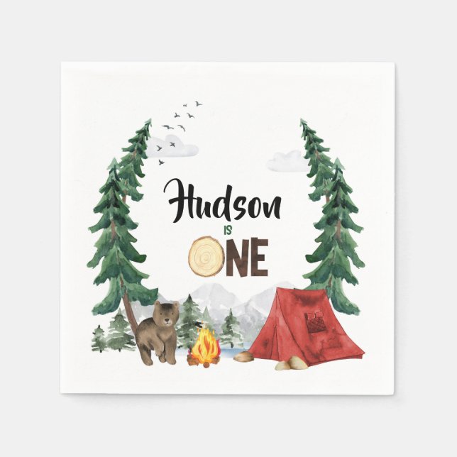 Serviette En Papier Serviettes Happy Camper (Devant)