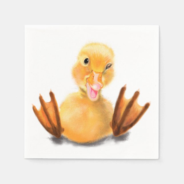 Serviette En Papier Serviettes Happy Duck (Devant)