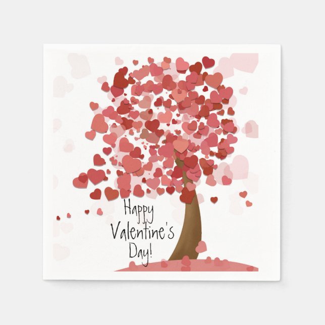 Serviette En Papier Serviettes Heureuses Saintes-Valentin (Devant)