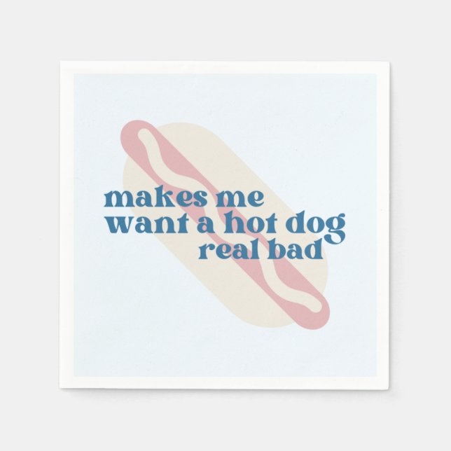 Serviette En Papier Serviettes Hot Dog Party (Devant)