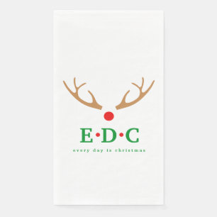 Serviette En Papier Serviettes invitées pour Chaque Jour est Noël