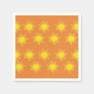 Serviette En Papier Serviettes Jaunes Sun Orange