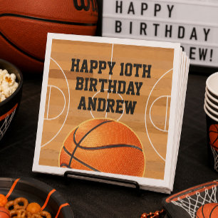 Serviette En Papier Serviettes Joyeux Anniversaire Basket-Ball Sports