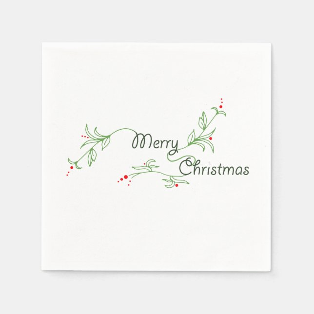 Serviette En Papier Serviettes Joyeux Noël (Devant)