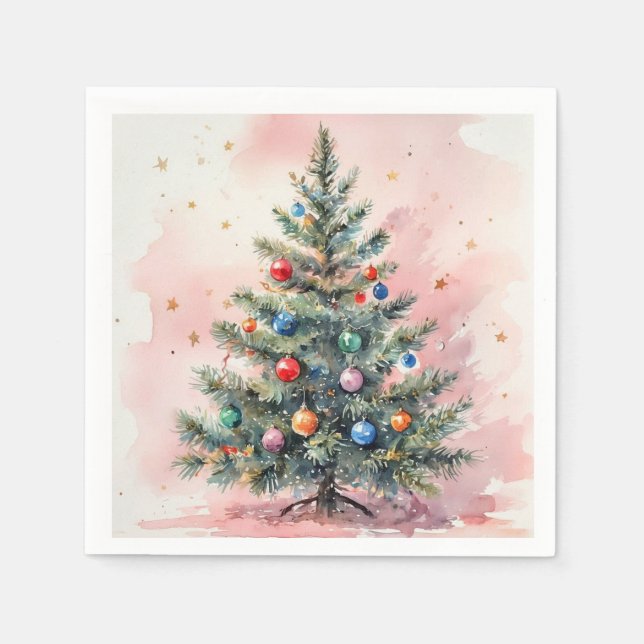 Serviette En Papier Serviettes Joyeux Noël. (Devant)