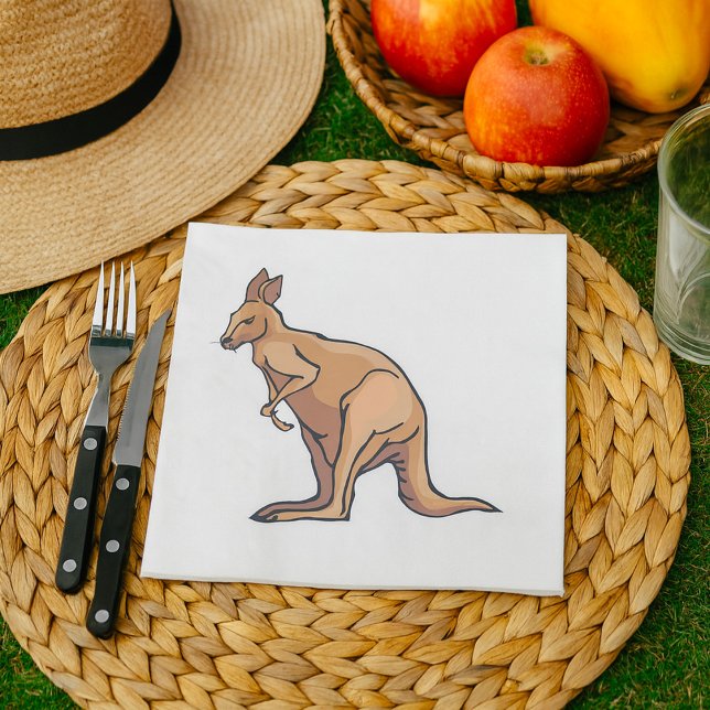 Serviette En Papier Serviettes Kangourou Faune Australienne (Créateur téléchargé)