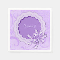 Serviettes Lilac À Frame Personnalisées