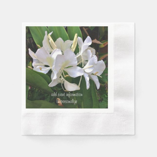 Serviette En Papier Serviettes Lily blanches (Devant)