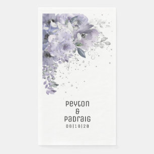 Serviette En Papier Serviettes Longue Mariage En Argent Étincelant