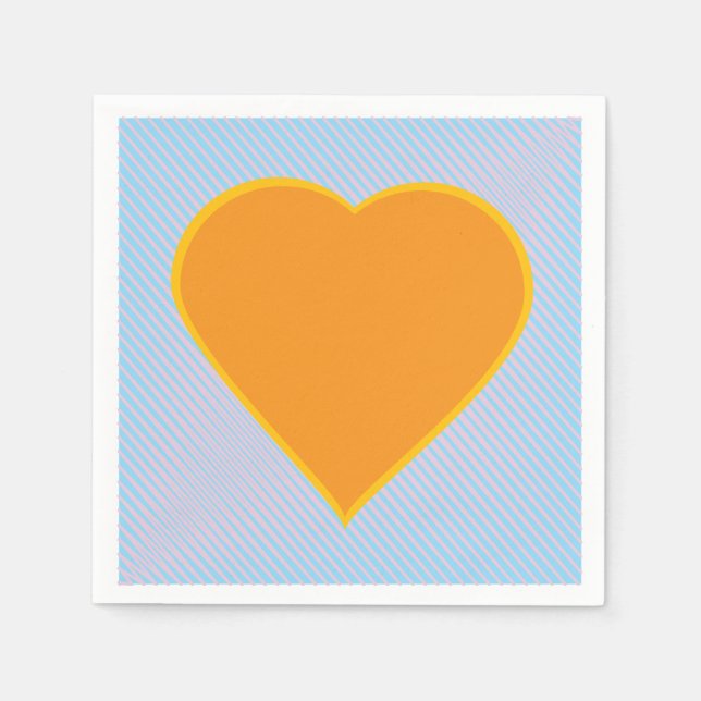 Serviette En Papier Serviettes Love Heart (Devant)