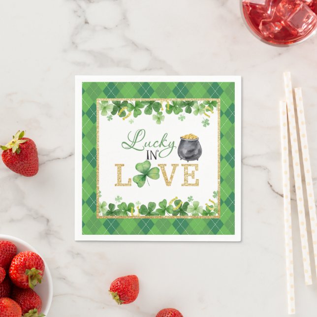 Serviette En Papier Serviettes Lucky In Love (En situation)