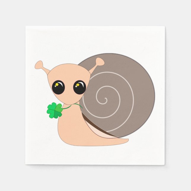Serviette En Papier Serviettes Lucky Snail (Devant)