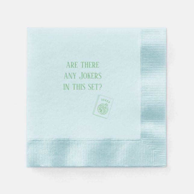 Serviette En Papier Serviettes Mah Jongg Bleues, Jokers, Mah Jong (Devant)