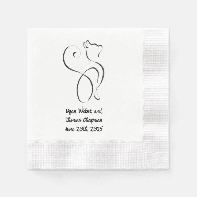 Serviette En Papier Serviettes Mariage (Devant)