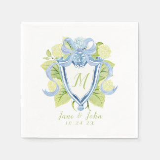 Serviette En Papier Serviettes Mariage à cocktail Hydrangea sur mesure