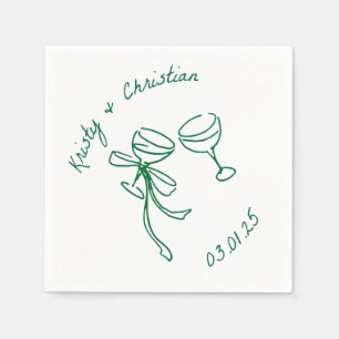Serviette En Papier Serviettes Mariage de pain au champagne sur mesure