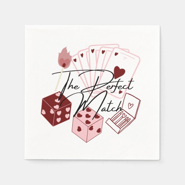 Serviette En Papier Serviettes, mariage, douche nuptiale, parfait (Devant)