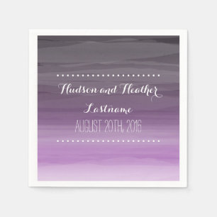 Serviette En Papier Serviettes Mariage Ombre en Plum foncé