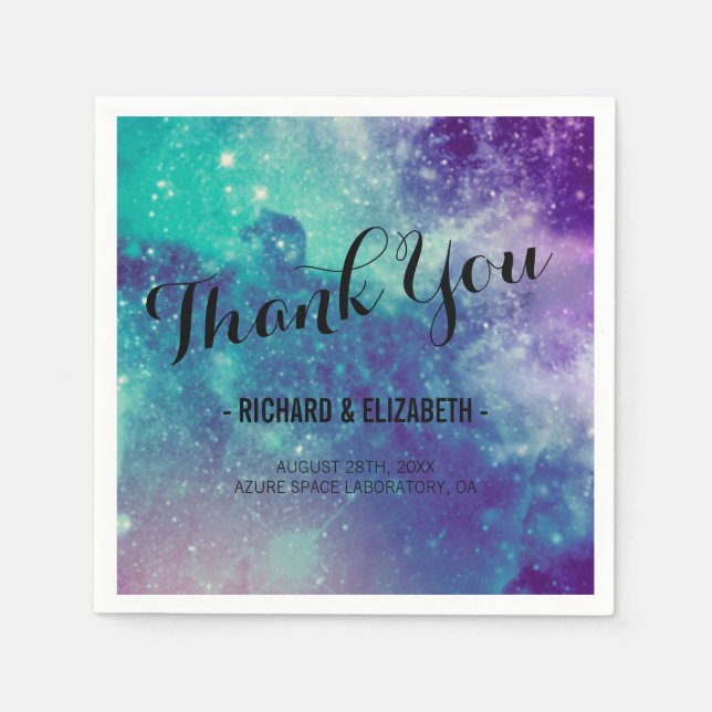 Serviette En Papier Serviettes Mariage Smokey Galaxy (Devant)