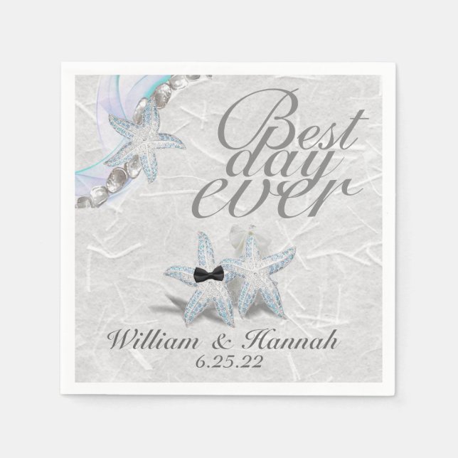 Serviette En Papier Serviettes Mariage Starfish (Devant)