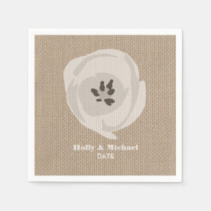 Serviette En Papier Serviettes Mariage Tulipe Blanche inspirées par Bu