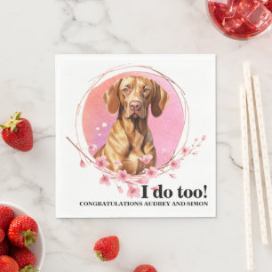 Serviette En Papier Serviettes Mariage Vizsla Avec Chiens Photo