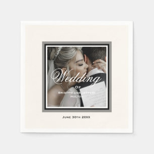 Serviette En Papier Serviettes mariages blanches