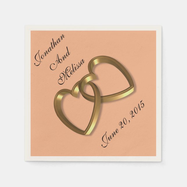 Serviette En Papier serviettes mariages couleurs personnalisées (Devant)