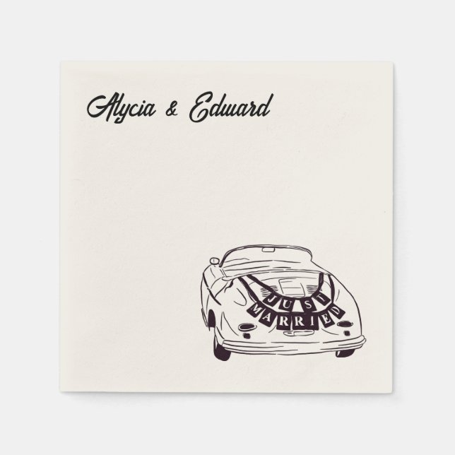 Serviette En Papier Serviettes mariages. Customiser les serviettes de  (Devant)