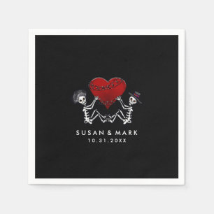 Serviette En Papier Serviettes mariages - Esquisses de coeur