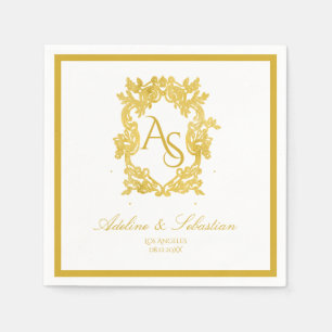 Serviette En Papier Serviettes Mariages vintages baroques