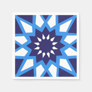 Serviette En Papier Serviettes Marocaines En Bleu Et Papier Blanc