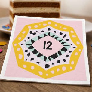 Serviette En Papier Serviettes Mignonnes et Colorées avec Âge Personna