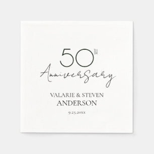 Serviette En Papier Serviettes miniatures du 50e anniversaire
