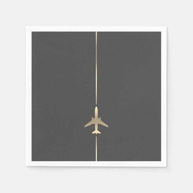 Serviette En Papier Serviettes minimalistes d'aviation (Devant)
