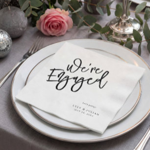 Serviette En Papier Serviettes minimalistes d'engagement moderne