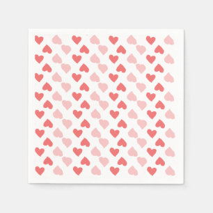 Serviette En Papier Serviettes minuscules de coeurs
