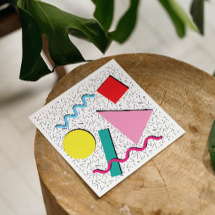 Serviette En Papier serviettes modernes de motif de Memphis des année