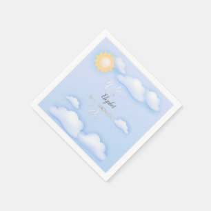 Serviette En Papier Serviettes modifiables pour la fête baby shower.