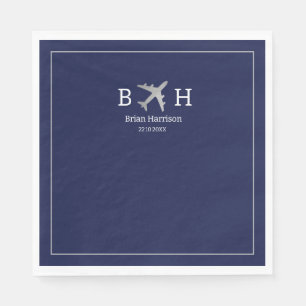 Serviette En Papier Serviettes Monogrammées pour un Pilote