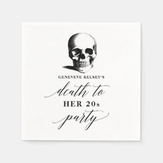 Serviette En Papier Serviettes « Mort à mes 20 ans »