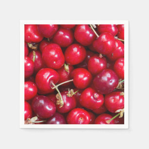 Serviette En Papier Serviettes motifs en cerise douce