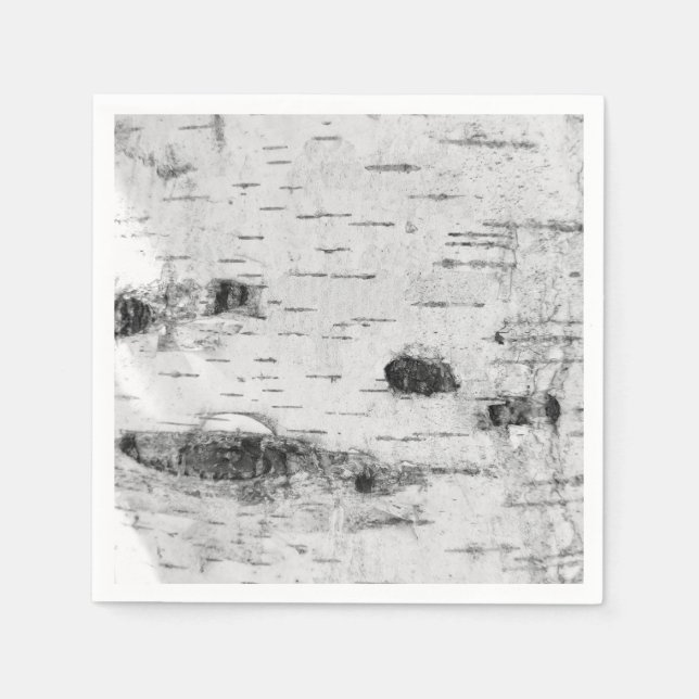 Serviette En Papier Serviettes motifs en écorce de bouleau (Devant)