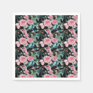 Serviette En Papier Serviettes Napkins florales Rose Rose Shabby Chic