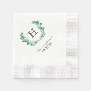 Serviette En Papier Serviettes naturelles de coutume de guirlande