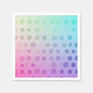 Serviette En Papier serviettes Ombre rose, bleu et violet Polkadot
