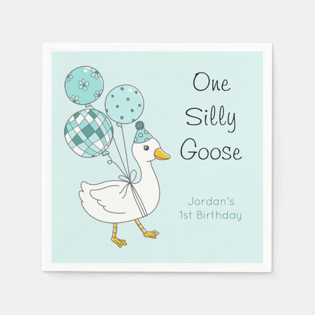 Serviette En Papier Serviettes One Silly Goose (Devant)