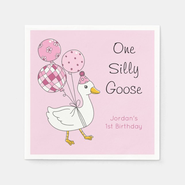 Serviette En Papier Serviettes One Silly Goose (Devant)
