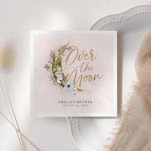 Serviette En Papier Serviettes Over the Moon Boho poussière d'or et nu