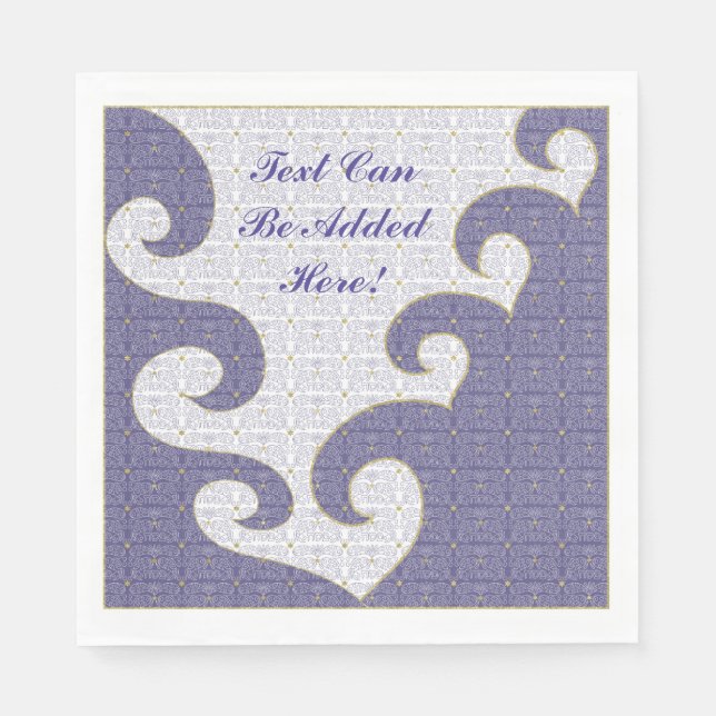 Serviette En Papier Serviettes Pâques Blancs Standard "Gold Star/Purpl (Devant)